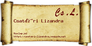 Csatári Lizandra névjegykártya